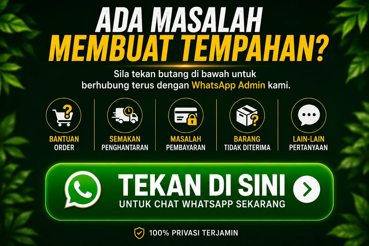 Bantuan tempahan AGRYZA melalui WhatsApp