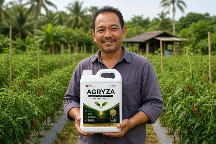 Pengguna memegang AGRYZA 4 liter